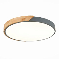 SLE200972-01 Светильник потолочный Серый, Светлое дерево/Белый LED 1*45W 3000K/4000K/6000K ФЕСТА 500_191_2954724
